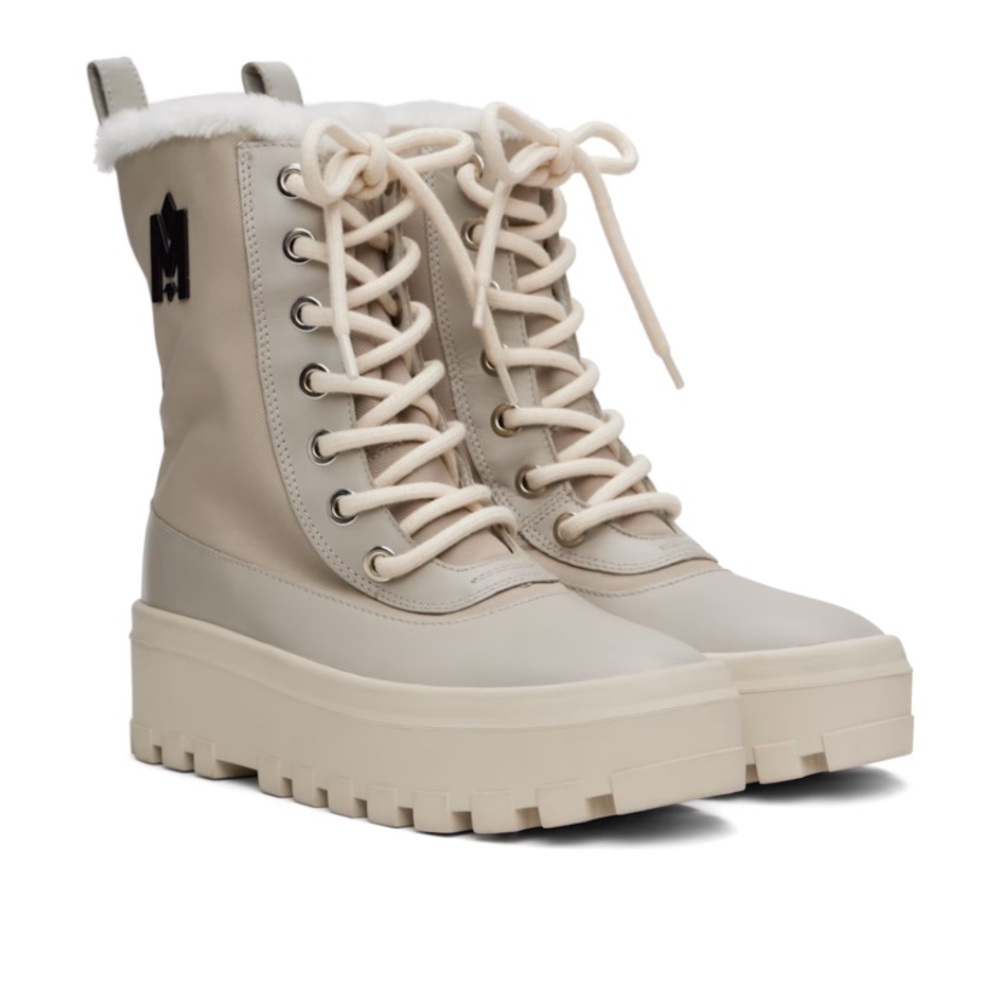 Mackage HERO-W shearling-lined winter boot for women size 39 or 9 champagne